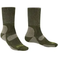 Bridgedale Hike Lightweight Cotton Comfort Boot Long Socks Vert EU 36-39 Homme