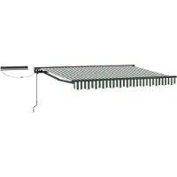 vidaXL Store électrique rétractable vert, blanc, anthracite 3 x 2,5 m