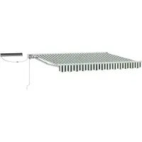 vidaXL Store électrique rétractable vert et blanc 3 x 2,5 m