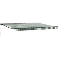 vidaXL Cadre de store vert et blanc 450 x 300 cm