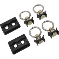 Gistuch Système d'arrimage à rails en L, kit de points d'ancrage en alliage d'aluminium pour plateau de camion, remorque, VTT, UTV, moto, moto tout-terrain