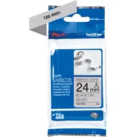 Brother Textilband 24mmx4m silber/schwarz TZER951