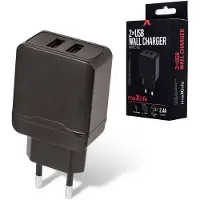 MaXlife Adaptateur 2xUSB 230V/5V 2,4A noir MXTC-02