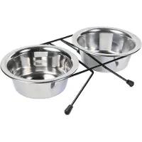 Trixie Support avec gamelles 2x0.45L