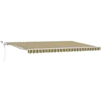 vidaXL , store enroulable, vert et jaune, 500 x 300 cm, polyester