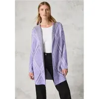 Cecil Femme Cardigan Ouvert Avec Capuche In Violet, Gr: L