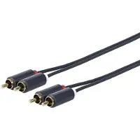 VivoLink PRORCARCA10 câble audio 10 m 2 x RCA Noir