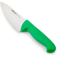 Arcos Couteau de chef 2900- Prof 292021 en acier inoxydable Nitrum et mangue ergonomique vert polypropylène avec lame de 15 cm, vitrine