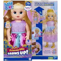 Hasbro Baby Alive : poupée Princesse Ellie qui parle et grandit