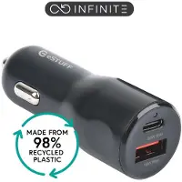 ESTUFF Chargeur de voiture INFINITE 38W. 1 x, Adaptateur pour véhicule, Noir