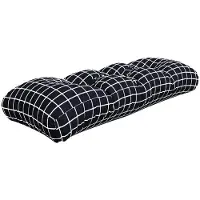 vidaXL Coussin de canapé palette motif à carreaux noir 120x40x12 cm