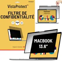 VistaProtect - Filtre de Confidentialité & Filtre Anti-Lumière Bleu Premium (MacBook Air 13.6 2022+)