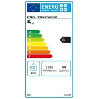 Ferroli Chauffe-eau électrique TITANO TWIN 100L - Plat - Multiposition - Blanc