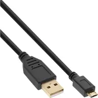 InLine 31750P Câble Micro-USB 2.0, USB-A prise à Micro-B prise, e contacts, 5m
