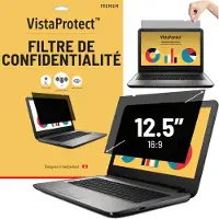VistaProtect - Filtre de Confidentialité Premium, Film Protection Anti Regard pour Ecran d'Ordinateur & Moniteur (12.5" Pouces)