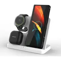 Traumheim Station de recharge sans fil, pour Samsung, station de recharge 3 en 1, chargeur sans fil, compatible avec la Galaxy Watch et tous les modèles Samsung S23 Ultra et de la série S23