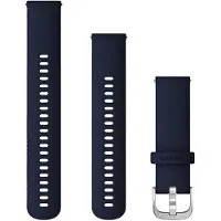 Garmin Bracelet en Silicone Bleu/Argent 22 mm