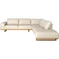 ANGEL CERDA SL Angel Cerdá Canapé d'angle droit en cuir sable 6203