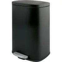 Spirella Poubelle 30 litres en inox avec abaissement automatique et seau intérieur "Akira" Cuisine Poubelle Softclose noir mat
