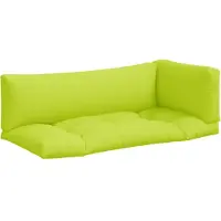 vidaXL Coussins de palette lot de 3 vert vif tissu