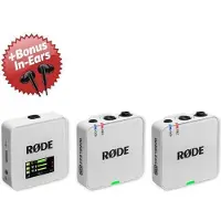Rode Système de micro sans fil Wireless GO Gen 3 blanc + écouteurs intra-auriculaires offerts