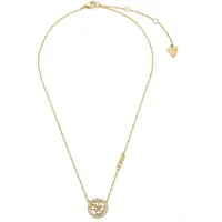 GUESS Life In 4G Charm Collier en or plaqué JUBN02141JWYGT/U, (Acier inoxydable, 40.5 cm)