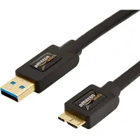 Amazon Basics AmazonBasics Câble USB 3.0 A mâle vers micro-B mâle 1.8m Compatibilité descendante USB 2.0 1.1 rapide