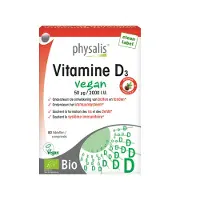 Physalis Vitamine D3 Vegan 50 µg - 80 comprimés