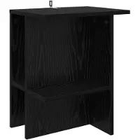 vidaXL Table basse noire imitation chêne, 40 x 30 x 49 cm, matériau composite en bois