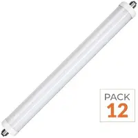 Silamp Barrette LED étanche de 150 cm, 48 W, indice de protection IP65, 120 lm/W, connectable - Pack de 12 - Blanc froid 6000K - 8000K