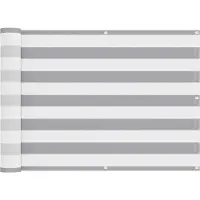 vidaXL Brise-vue pour balcon Gris clair et blanc 75 x 600 cm
