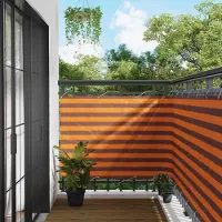 Syfax Écran de balcon Orange et marron 120 x 200 cm