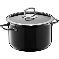 WMF Fusiontec Compact Kochtopf mit Glasdeckel, 24 cm, Black 3201111565 4000530730718