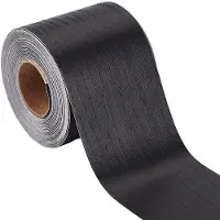 OEM Ruban adhésif PVC noir imitation bois pour la réparation des portes en bois - 10,94 m - Résistant à l'eau - Aspect chêne - Patch décoratif pour meubles - 5,3 cm de large