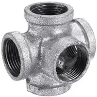 OEM Raccord en croix femelle en fonte malléable galvanisée, 1/2 pouce - Pour les conduites d'eau.