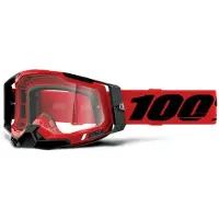 100% Masque Moto Cross Écran Incolore 100% Racecraft 2 - Rouge