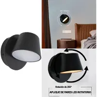 Alpinaluz Applique murale à LED avec spot orientable, 6 W, 2700 K lumière de lecture chaude en aluminium noir, design nordique moderne