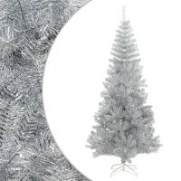 Prolenta Maison Exclusive - Sapin de Noël artificiel avec support argenté, 240 cm, PET