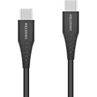 Swissten Câble de données Soft Silicone USB-C / USB-C 1.5 M 60W Noir
