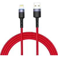 Tellur Câble de données USB vers Lightning avec lumière LED, 3 A, 1,2 m, rouge