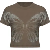 Good For Nothing T-shirt bleu pastel / marron chiné