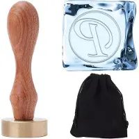 OEM Tampon à glace à manche en bois, lettre P vintage, pour bar DIY