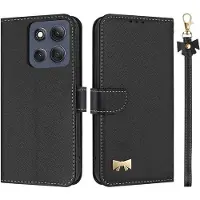 OEM Étui de portefeuille en cuir avec fentes pour cartes pour smartphone, protection RFID, résistant aux chocs - Noir