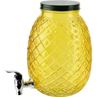 Mondex Distributeur de boissons en verre MODERN KITCHEN Ananas 4 L transparent, 1 pièce