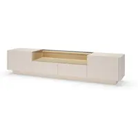 3Xeliving Meuble TV, beige + chêne Cremona, 203 x 43,4 x 39,5 cm