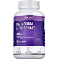 Buporai L-thréonate de magnésium (120 gélules) Complément alimentaire, cerveau, système nerveux, sommeil, os, stress, récupération