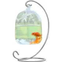OEM Poissons en verre - Décoration suspendue - Avec support standard - 10 x 15 cm - Hauteur totale 23 cm