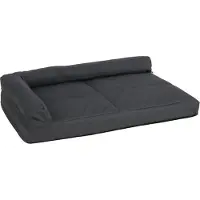 Flamingo Canapé pour chien Odet, rectangulaire, gris, dimensions : 90 x 60 x 16 cm
