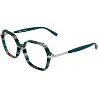 Longchamp Lunettes de Vue LO2782 53/16/140 Striped petrol Acetate WOMAN LO2782