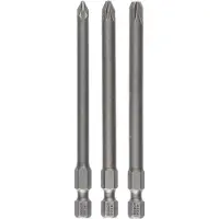 Bosch Jeu d'embouts de vissage extra-durs, 3 pièces, PZ1, PZ2, PZ3, 89 mm (Cruciforme Pozidriv PZ)